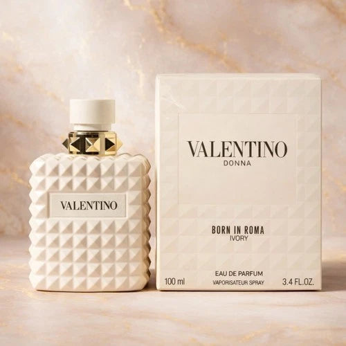 VALENTINO DONNA BORN IN ROMA IVORY EAU DE PARFUM SPRAY 3.4 Oz / 100 ml NEW